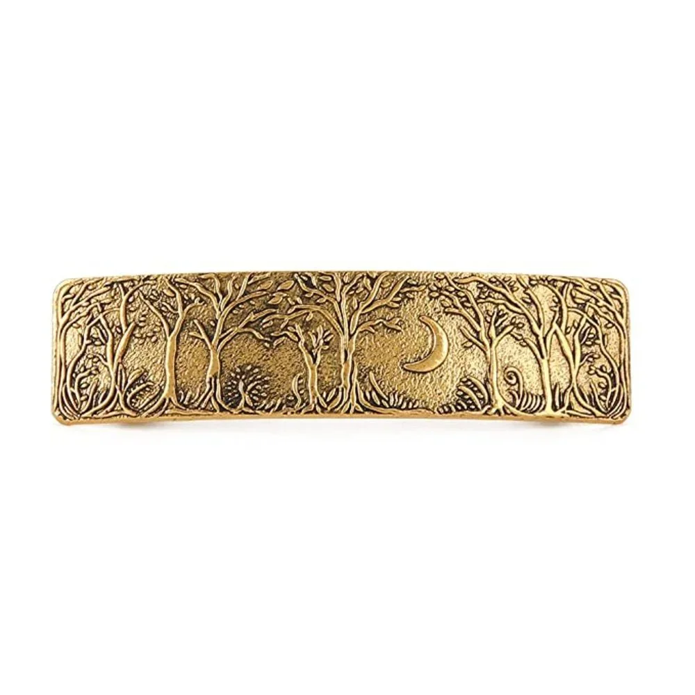 Night Forest in gold color with Half Moon Hair Clip